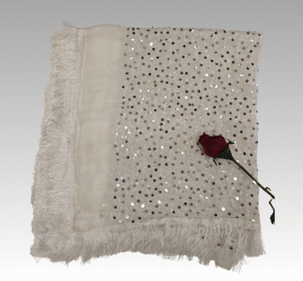 Khichdi Work Dupatta White