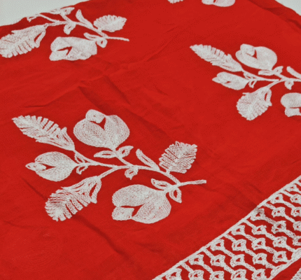 Lucknavi Embroidery Cotton Pan Dupatta 2