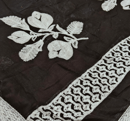 Lucknavi Embroidery Cotton Pan Dupatta 3
